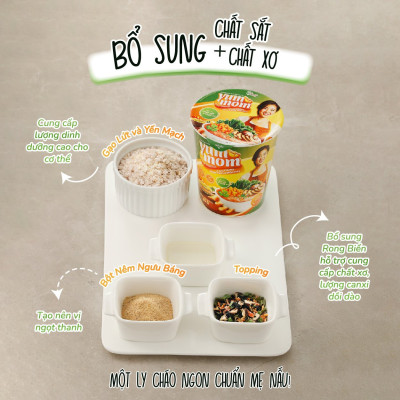 Cháo gạo lứt rong biển yến mạch ăn liền Yum Mom 45g TÂM MINH FOODS cho bé ăn dặm