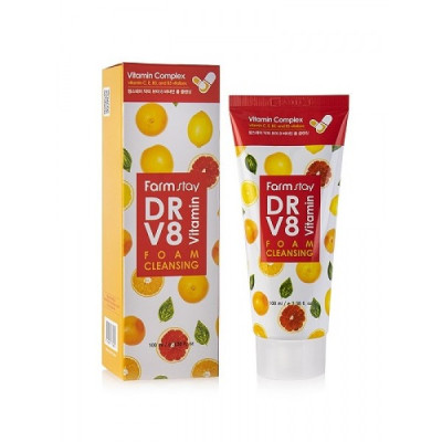 Sữa Rửa Mặt Vitamin DR-V8 Farmstay - Farrmstay DR V8 Vitamin Foam Cleasing - 100ml