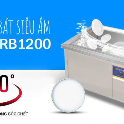 Máy rửa bát sóng siêu âm cho nhà hàng, bếp ăn tập thể  Rama RB1200 dung tích 180L - Hàng chính hãng