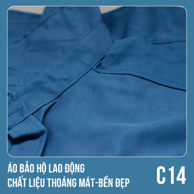 Áo bảo hộ lao động, chất liệu thoáng mát, bền đẹp - Mã C14