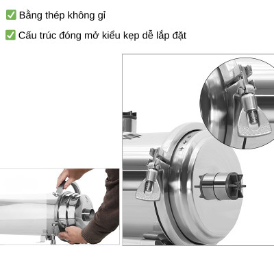 Máy lọc nước UF Lõi Lọc PVDF, lọc nước đầu nguồn, lọc nước sinh hoạt, nước máy, công suất 5000L/giờ hàng nhập khẩu