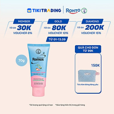 Kem chống muỗi đốt cho bé từ 6 tháng tuổi hương khuynh diệp Rohto Mentholatum Remos Baby Cream 70g