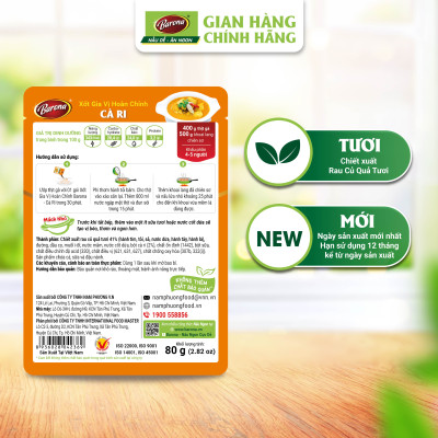 Combo 3 gói Xốt Gia vị hoàn chỉnh Barona - Cà Ri 80gr