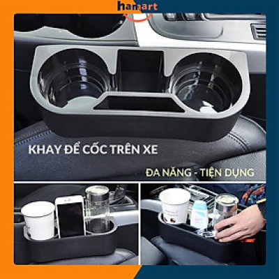 Khay Đựng Cốc Ô Tô Giá Nhựa Để Đồ Khe Ghế Đa Năng Trên Xe Hơi Tiện Lợi