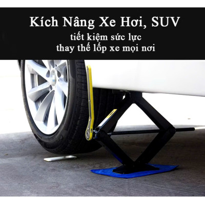 Kích Nâng Gầm Ô Tô, Xe Máy 2 Tấn Loại Dày – Kèm Cờ Lê, Nhỏ Gọn Và Tiện Lợi