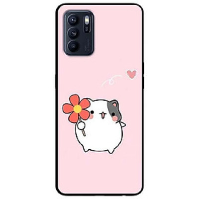 Ốp lưng dành cho Oppo Reno 6 - Reno 6 Z mẫu Chú Chuột Cầm Hoa
