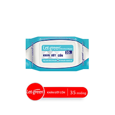 Khăn Ướt Cồn LET-GREEN 35 Miếng/Bao