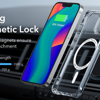 Ốp Lưng ESR Air Armor Clear Halo Lock dành cho iPhone 14 /14 Plus/ 14 Pro / 14 Pro Max - Hàng Chính Hãng