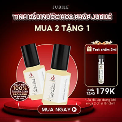 Dolce by Jubilé - Tinh dầu nước hoa Pháp Nữ Minisize Dạng lăn 3ml Thơm Lâu, Sang Trọng, Quyến Rũ