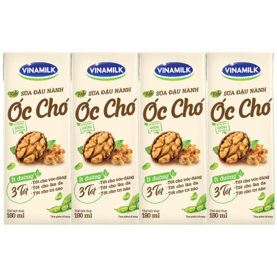 Thùng 48 hộp Sữa đậu nành Vinamilk hạt Óc chó 180ml
