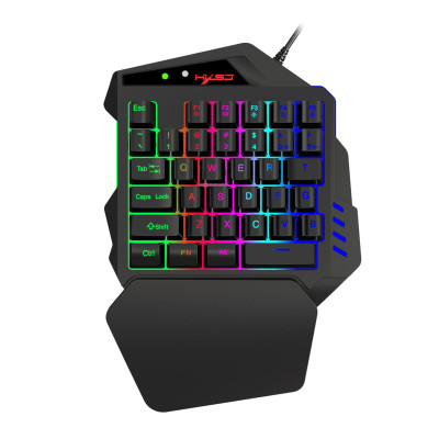 Bàn phím một tay HXSJ V500 Streaming Ribbon với USB Converter Giao diện Flow Color Light