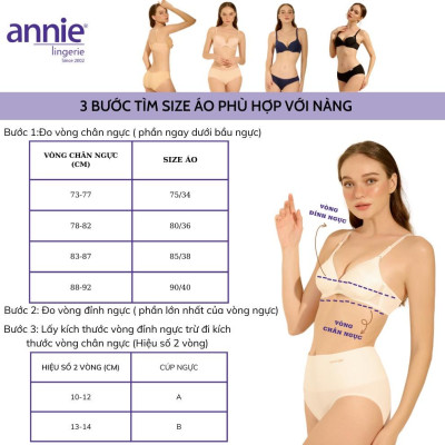 Bộ đồ lót Nữ Annie 8125 Đồng Bộ Chất Liệu Cao Cấp, Thấm Hút, Thoáng Khí Và Đàn Hồi Cực Tốt