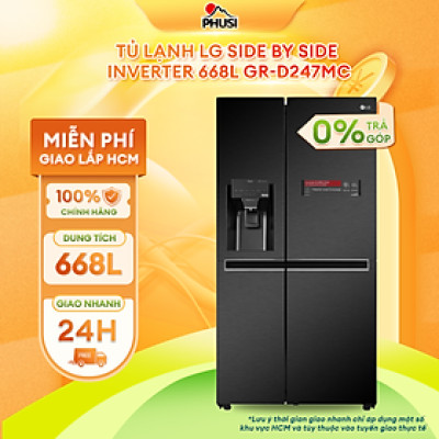 Tủ lạnh Side By Side Inverter LG GR-D247MC (601L) - Hàng chính hãng - Chỉ giao tại HCM