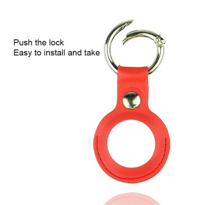 CINCATDY Bao Case Vỏ Bảo Vệ PU Anti-scratch Keychain cho Apple AirTag - HOT