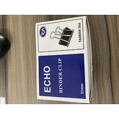 Bộ 2 Hộp Kẹp Bướm Echo (51mm) - Đen