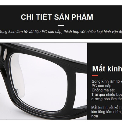 Kính Bảo Vệ Chơi Thể Thao, Bóng Rổ, Bóng Đá Chống Sương Mù, Mồ Hôi Cao Cấp - Có Thể Lắp Mắt Kính Cận