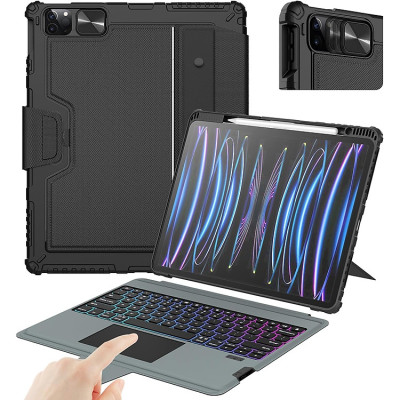 Bao Da Kèm Bàn Phím cho iPad Pro 11 inch / iPad Pro 13 inch 2024 M4 Nillkin Bumper Combo Case Keyboard- Hàng Chính Hãng 