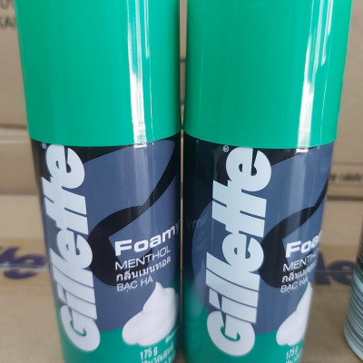 Bọt cạo râu Gillette Foamy Methol  175g hương chanh và hương bạc hà