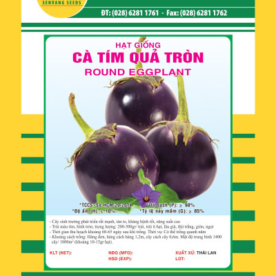 Hạt giống cà tím quả tròn VTS141