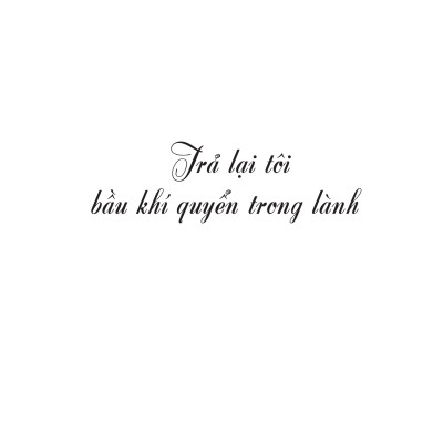 Trả Lại Tôi Bầu Khí Quyển Trong Lành