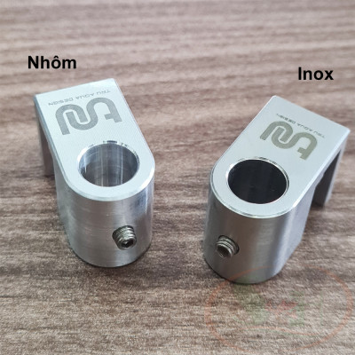 Kẹp ống in out TRU CNC Holder mica / nhôm / inox giữ lọc thùng bể cá tép thủy sinh tiểu cảnh
