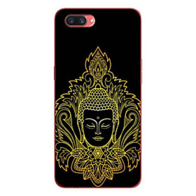 Ốp lưng in cho Oppo Realme C1 mẫu Đầu Phật Nền Đen - Hàng chính hãng
