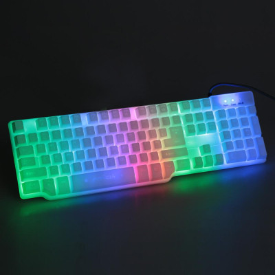 Bàn phím cơ giả chơi game chuyên nghiệp có dây USB đèn nền cho máy tính để bàn FOREV