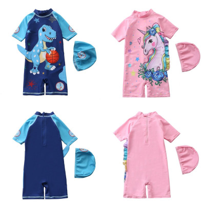 Đồ bơi bé liền thân xinh xắn nhiều mẫu kèm nón bơi