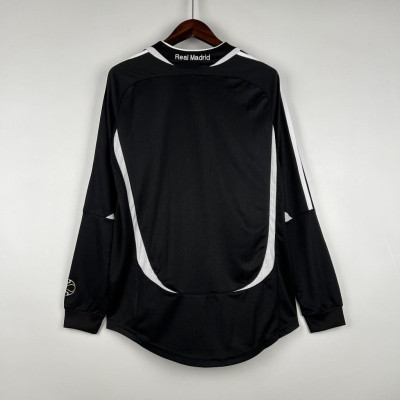 Áo Bóng Đá Retro Real Madrid 2006 Dài Tay - Sân Khách bản cao cấp vải Cotton Polyester