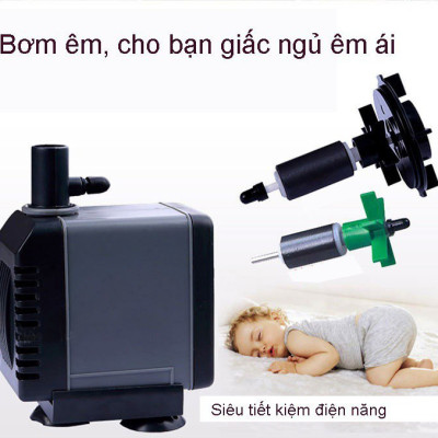 Máy bơm nước Atman AT 304S 8W 800L/Hr cho hồ cá cảnh mini siêu bền, Bảo hành uy tín