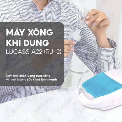 Máy xông khí mũi họng 2 trong 1 LUCASS A22 nhập khẩu chính hãng, xông khí dung, xông mũi, xông họng, bảo vệ hô hấp cho người lớn và trẻ em