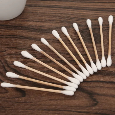 SET 3 Túi 100 Tăm Bông Ngoáy Tai, Lấy Ráy Tai Thân Gỗ, Bông Kháng Khuẩn Thân Thiện Với Môi Trường, Tiện Dụng Trong Gia Đình. TakyHome 7033set3
