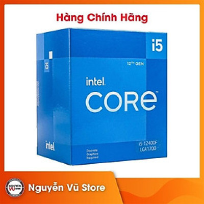 Bộ Vi Xử Lý CPU Intel Core i5-12400F (Upto 4.4Ghz, 6 nhân 12 luồng, 18MB Cache, 65W) - Socket Intel LGA 1700) - Hàng Chính Hãng
