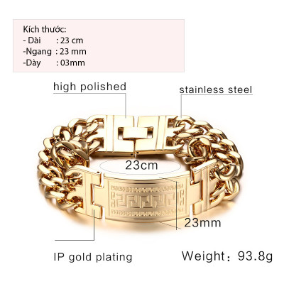 Lắc tay nam thời trang mạ 24k phong cách sành điệu MST92 