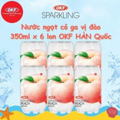 Nước ngọt có ga vị đào OKF Hàn Quốc 350ML