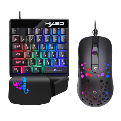 Bộ bàn phím và chuột có dây HXSJ V400 35 phím A904 RGB cho máy tính xách tay PC