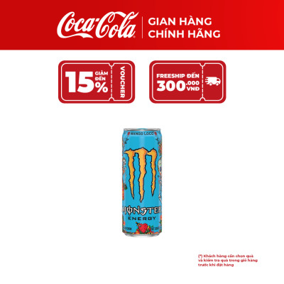 Hộp 6 Lon Nước Giải Khát Tăng Lực Monster Energy Mango Loco Vị Xoài 355ml/Lon