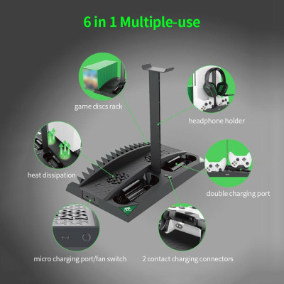 Giá đỡ tai nghe  IPEGA Đế sạc Thay thế cho XBOX ONE / XBOX ONE X / XBOX ONE