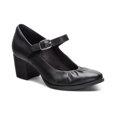 Giày cao gót sức khỏe nữ Aetrex Sara Black - Giày bít gót cao 6p, đế đệm giảm đau chân