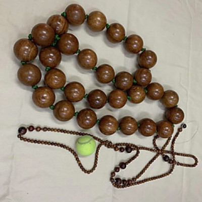 Vòng Lắc Bụng , Lắc Eo Hạt Gỗ Hương Cao Cấp - Vòng 40 hạt 7cm ( video , hình thật ) 