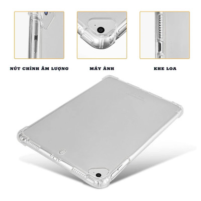 Ốp lưng dành cho iPad Mini 4,5 dẻo trong chống sốc cao cấp - Hàng chính hãng