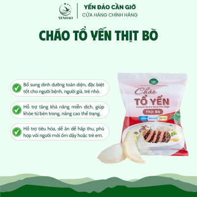 Yến Đảo - Cháo Yến Thịt Bò Thơm Ngon, Tiện Dụng Mỗi Ngày, Giàu Dinh Dưỡng Cho Mọi Nhà