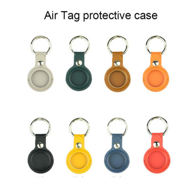 CINCATDY Bao Case Vỏ Bảo Vệ PU Trong Suốt Keychain cho Apple AirTag - Hàng Nhập Khẩu