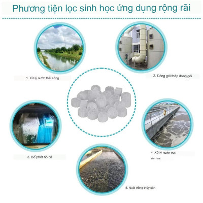 500GR Hạt Kaldnes LOẠI TO vật liệu lọc nước bể cá, tạo oxy hồ thủy sinh cao cấp