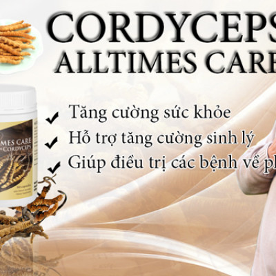Thực phẩm bảo vệ sức khỏe Đông trùng hạ thảo ALLTIMES CARE PLATINUM CORDYCEPS - Hộp 60 viên