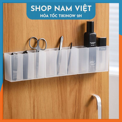 Hộp Đựng Mỹ Phẩm Trang Sức 3 Ngăn Dán Tường