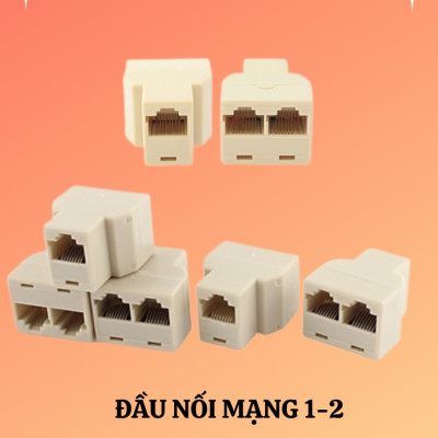Combo 5 cái đầu nối mạng LAN RJ45 từ 1 ra 2 - Chia mạng RJ45 1 RA 2 - Hàng chính hãng