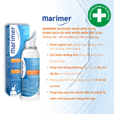 Xịt Mũi Nước Biển Sâu Marimer - Thông Mũi, Giảm Nghẹt Mũi, Hỗ Trợ Viêm Mũi