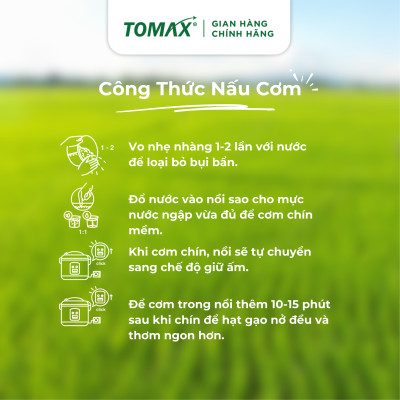 Combo 2 túi Gạo Đài Thơm 1kg TOMAX Ngọt thơm, tơi xốp