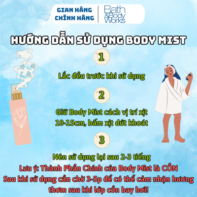 Body Mist Bath And Body Works Nam Nữ Chính Hãng Forever Red, Xịt Thơm Body Toàn Thân Hương Nước Hoa
